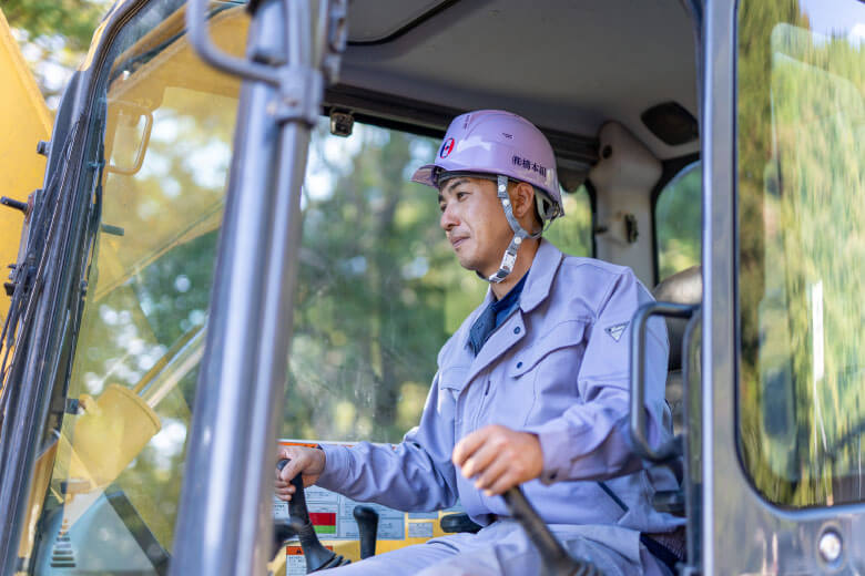 作業を運転するスタッフ